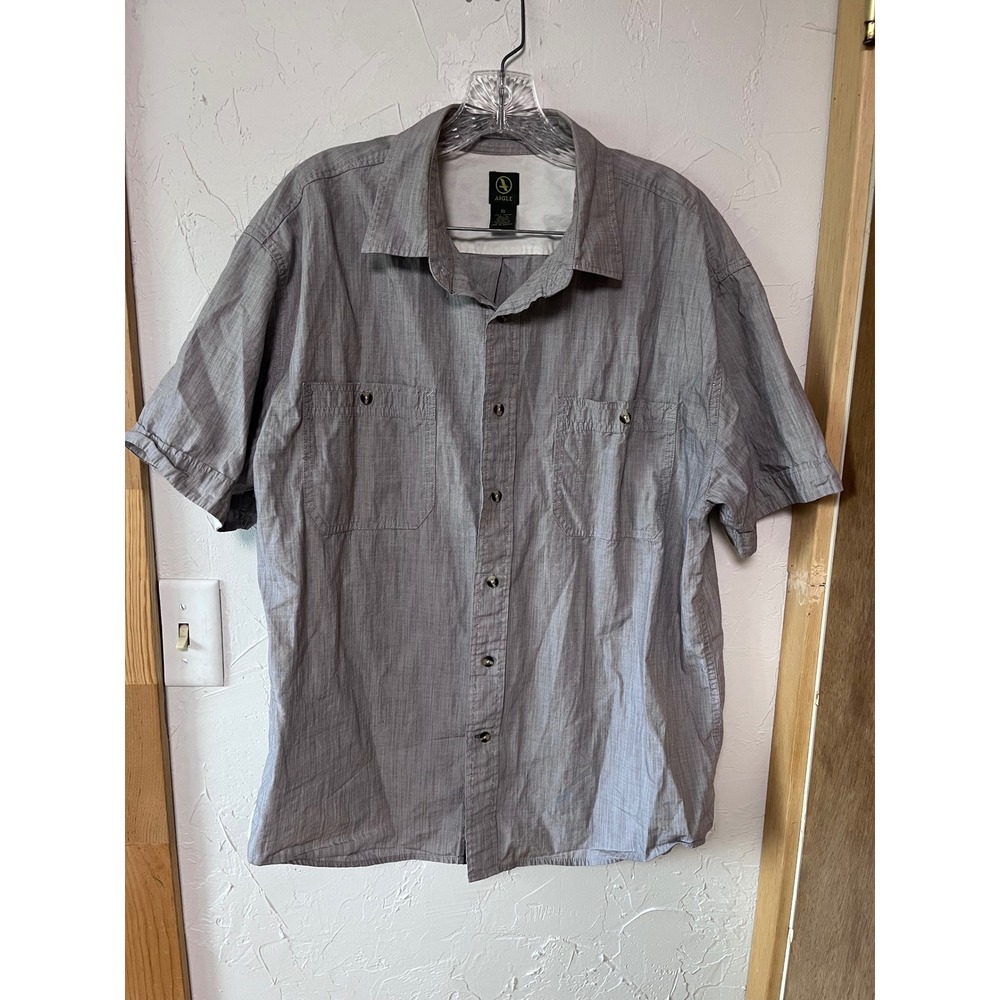 Aigle Men's‎ XL Gray Short Sleeve Button Up Casual Shirt
